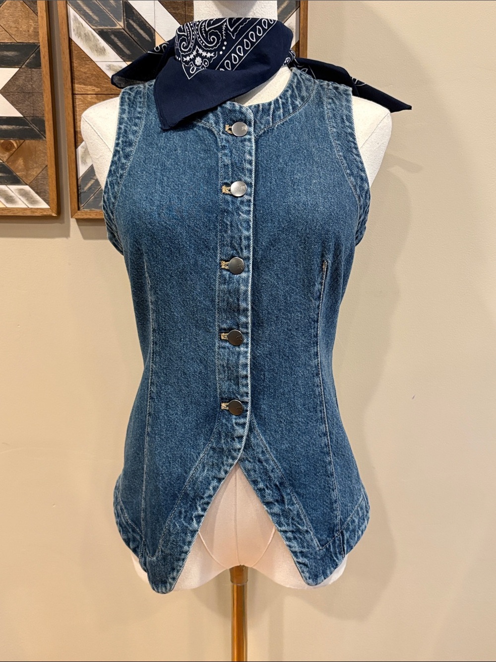 Madewell Sleeveless Button-Front Denim Vest size XS / 00